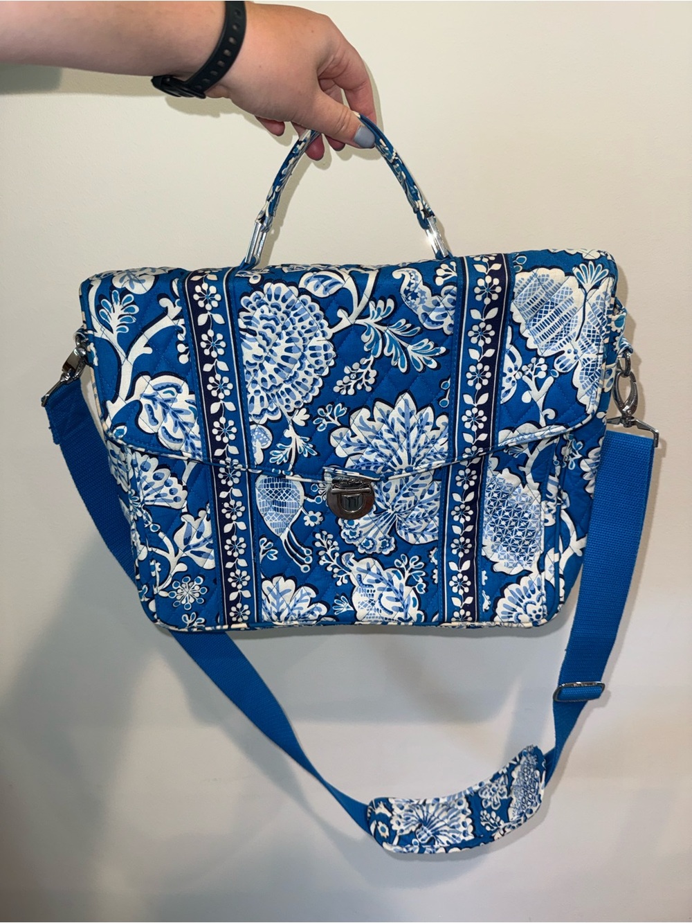 Vera Bradley Laptop Bag in Blue Lagoon